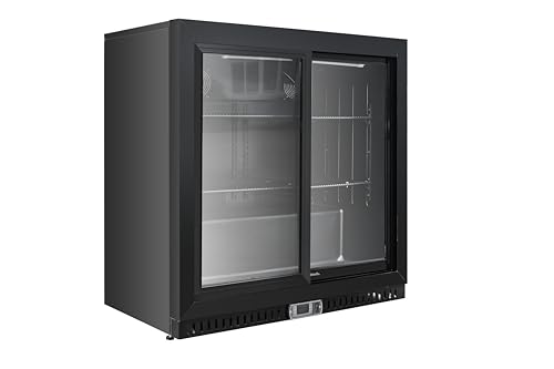 Bluelinecool Back Bar Cooler with 2 Glass Sliding Doors