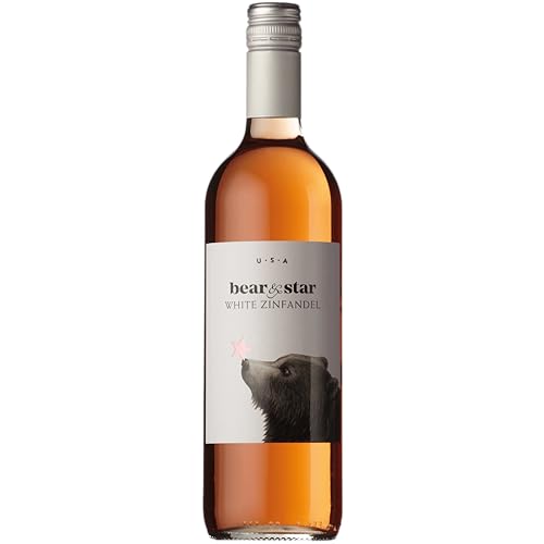 Bear & Star Zinfandel Rosé 75cl 8% ABV Californian Rosé Wine Fresh Strawberry Cherry & Watermelon Notes Easy-Drinking & Chillable