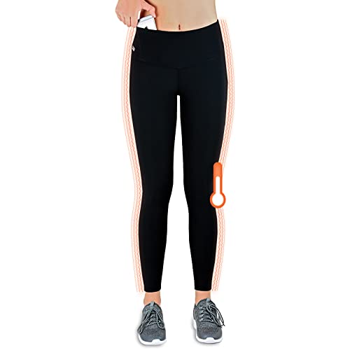Formbelt Thermo Leggings Damen Gefüttert mit Handytasche warme...