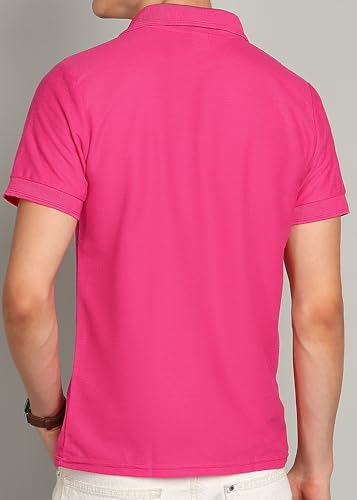 Image of INKKR Men's Polo Neck Half Sleeve Solid T-Shirts