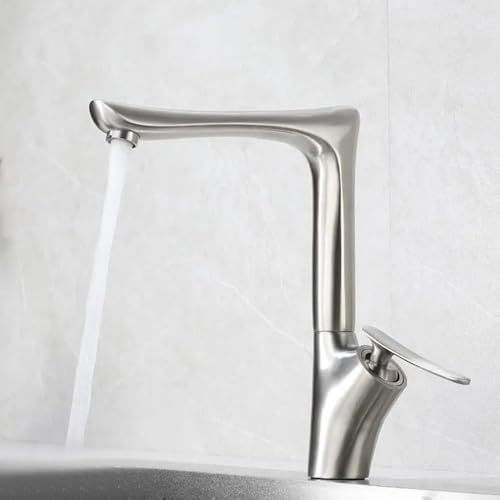 Robinet de cuisine mitigeur double commande eau chaude et froide inox 304 - 5