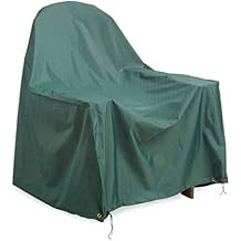 Plow & Hearth Adirondack Chair Outdoor Furniture Cover | All-Weather | Water-Repellent | Cloth-Like Polyester | Resists Fading | Toggle Closure | Reinforced Seams | 40" L x 34" W x 36" H | Green