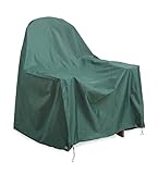 Plow & Hearth Adirondack Chair Outdoor Furniture Cover | All-Weather | Water-Repellent | Cloth-Like Polyester | Resists Fading | Toggle Closure | Reinforced Seams | 40' L x 34' W x 36' H | Green