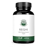 🌿 BESTES PREIS-LEISTUNGS-VERHÄLTNIS: Tagesdosis 1300mg. Extrakt aus dem veganen Reishi Pilz (Ling Zhi/Ganoderma lucidum). Mit 30 % bioaktiven Polysacchariden (390 mg). Vorrat für 3 Monate.