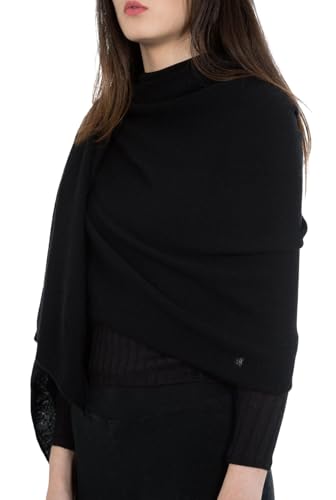 Karen Thomas Cashmere Wool Travel Wrap for Women – 82x28in Lightweight Pashmina Shawl, Airplane Blanket Scarf, Made in Italy