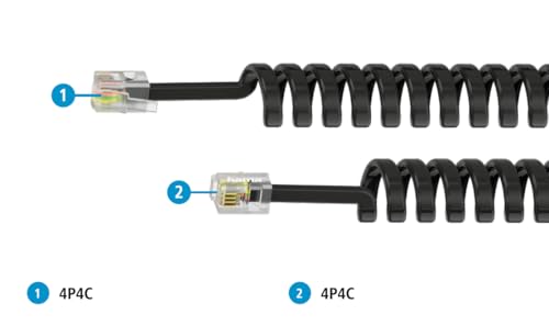 Hama Hörerkabel, Modular-Stecker 4p4c - Modular-Stecker 4p4c, 1,5 m