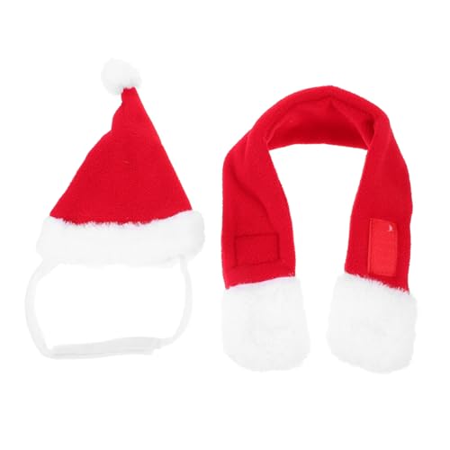 Disfraz navideño para perro Ipetboom, set de sombrero y bufanda