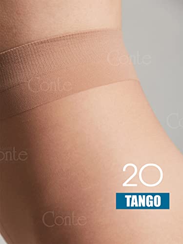 Image of Conte Tights Sheer to Waist Pantyhose with Satin Silky Touch Effect, Tango 20 Den