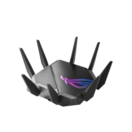 ASUS ROG Rapture GT-AXE16000 - Router da Gioco Wi-Fi 6E (802.11ax) quad-band Estendibile con 6 GHz, Due Porte 10G, WAN 2.5G, VPN Fusion, Triplo Livello di Accelerazione di Gioco