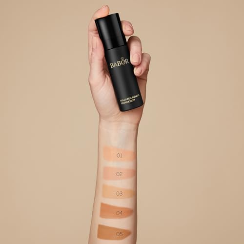BABOR MAKE UP Collagen Deluxe Foundation, Make-up für trockene und reife Haut, Mit Anti-Aging Serum, Stark deckend, Langanhaltend, 1 x 30 ml