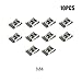 10pcs U TY>pe Clips Stainless Steel with M6 M5 M4 M8 8/6/5/4 Mm Reed Nuts for Car Motorcycle Scooter(M4)