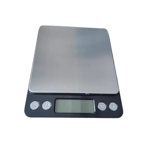 Báscula de cocina con bandeja plástico negro miniatura 1