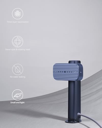 Image of G5 Pro Travel Steamer For Clothes, 110-240V Portable Handheld Irons-15S Fast Heat Up, Auto Shut-Off Rotating Head With Big Iron Panel, 100Ml Tank Self-Standing For Global Travel (BLUE)