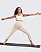 G4Free Maternity Leggings with Pockets Yoga Tight Fit Over The Bump Pregnancy Workout Crop Capri Pants Athletic(Light Khaki,M)