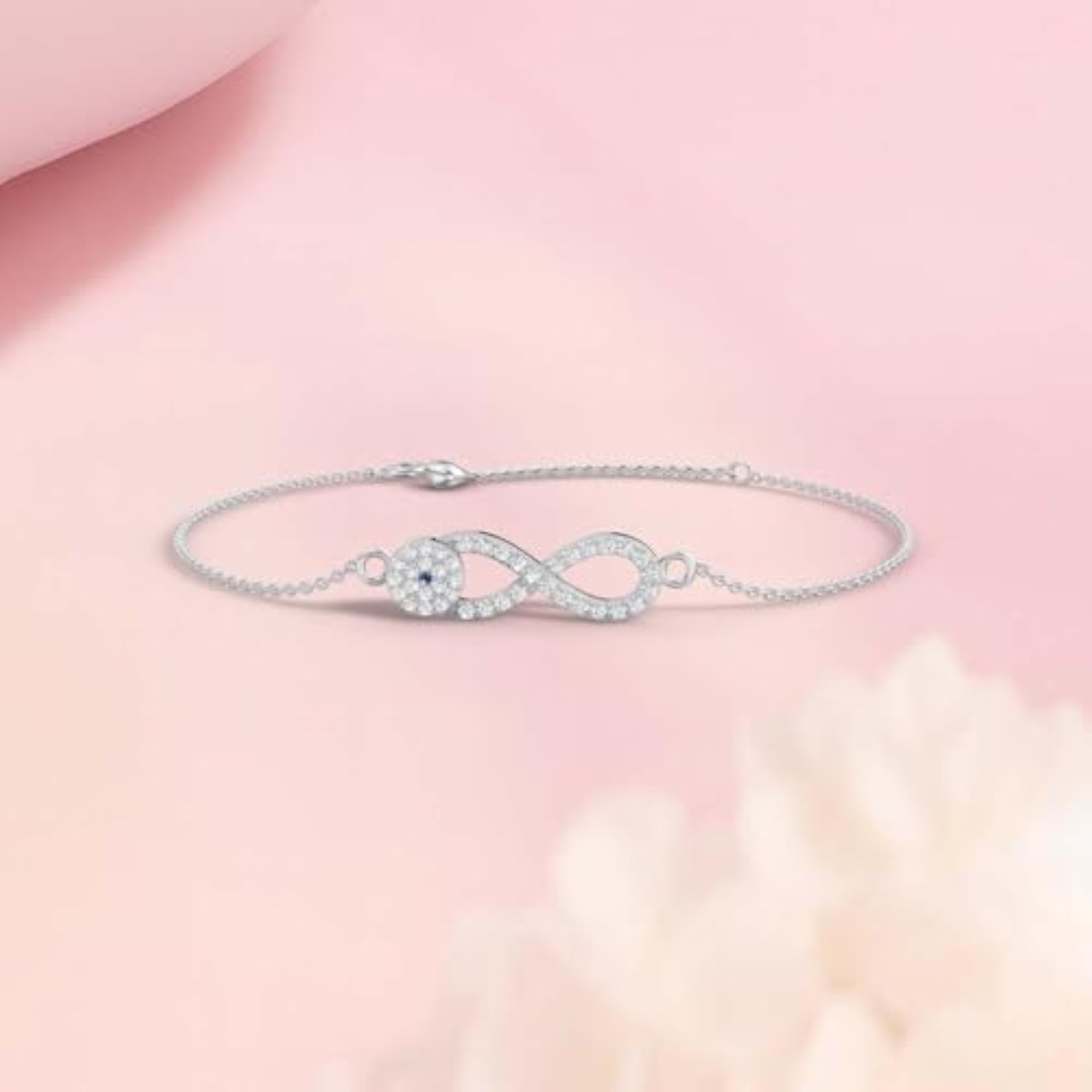 925 Pure Silver Adjustable Infinity Bracelet