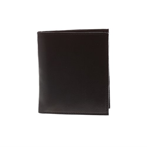 Paul & Taylor Black Leather Hipster Center Flap Bifold Wallet