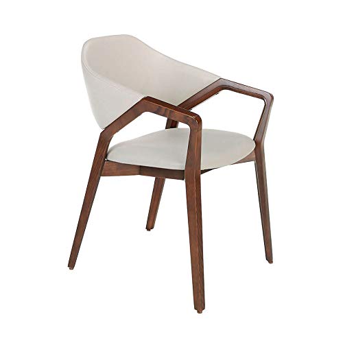Angel Cerdá | Silla tapizada en Polipiel, Patas Madera Maciza Nogal, Estilo Moderno