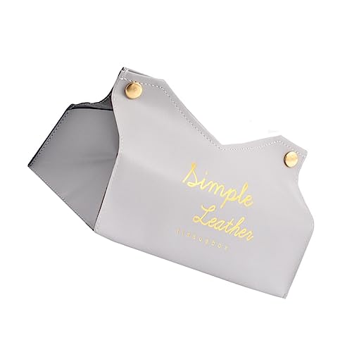 BRIGHTFUFU Stylish Pu Leather Tissue Box Holder Home Napkin Container Bronzing Process