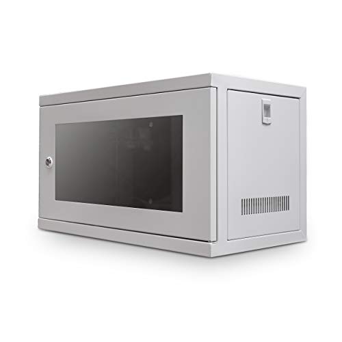 Dynamode 6U 550mm Deep Data Cabinet, Wall Mounted, 19" Rackmount 550(width) x550(depth) x320mm (height), Multi-functional Wall Enclosures Cabinet for SMA Applications, Mount Rack