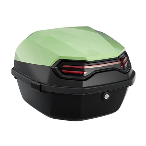 Giawkca 自転車リアカバー 電動自動車バックパック テールボックス フルカバー リアボックス トップカバーボックス バイクボックス 取り外し可能 大容量 バイク フルフェイス収納 ヘルメットバッグ (アボカドグリーン)