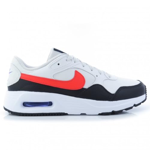 Image of Nike Men's AIR MAX SC Platinum Tint /Bright Crimson-Black-White Running Shoe (CW4555-007)