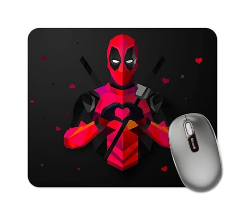RASUCRAFT Mouse Pad, Large Printed Premium Textured Waterproof Anti Skid Rubber Base for Desktop Laptop Gaming Professional 240X200X3mm [20% Larger] (Deadpool Heart)