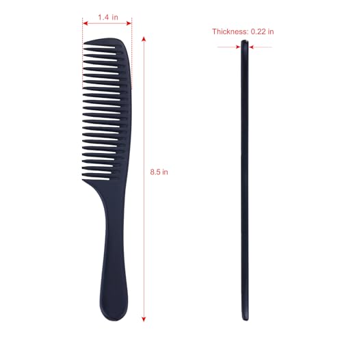 Peine ancho antiestático Perfehair negro 21.6 cm miniatura 3
