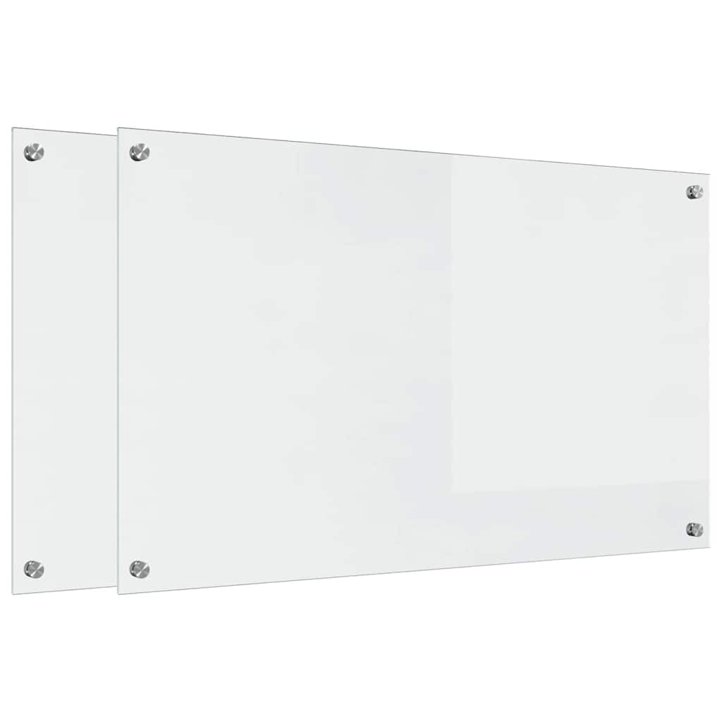Generisch Küchenrückwand 2 pcs Transparent 100 x 60 cm Gehärtetes Glas,Heim Garten,Küche Esszimmer,Küchenhelfer -utensilien-3415541