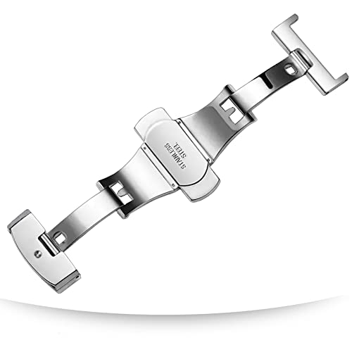 Butterfly Watch Deployment Clasp, Deployant Watch Buckle Replacement for Leather Watch Bands Straps