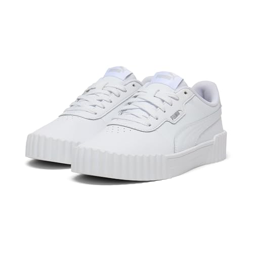 Puma Women's Carina 3.0 Sneaker, Puma White-Puma White-Puma Silver, 9.5