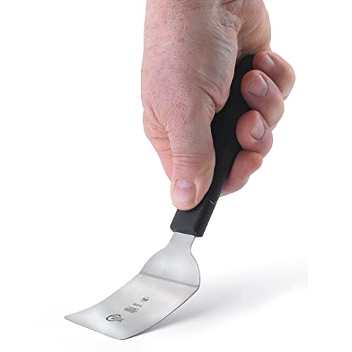Image of Mercer Culinary Millennia Mini Turner /Spatula, 2.5 Inch x 2.5 Inch Blade, Black Handle