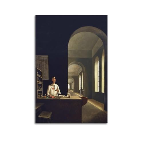 Franz Sedlacek poster sur toile réalisme magique décoration murale Le Chimiste