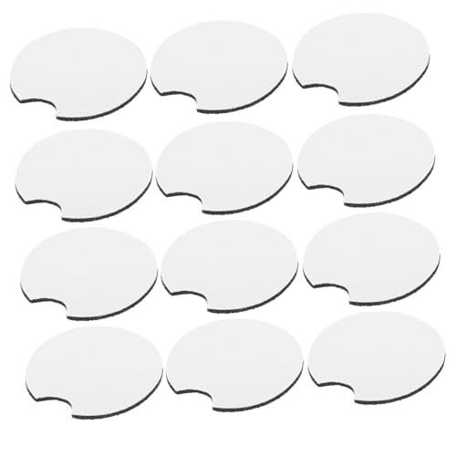 VALICLUD Posavasos para Sublimación Blanco 20 Unidades Portavasos para Coche Superficie Lisa Personalizables para Transferencia Térmica Ligeros y Reutilizables
