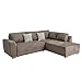 Produktbild Riess Ambiente Moderne Wohnlandschaft Norway Taupe Schlafsofa inkl. Kissen Schlafcouch Sofa