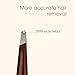 HH Tweezer – Professional Stainless Steel Eyebrow Tweezers with Genuine Leather Case for Makeup & Brow Artists (Brown)