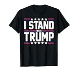 I Stand With Trump American Flag USA Trump Supporter T-Shirt