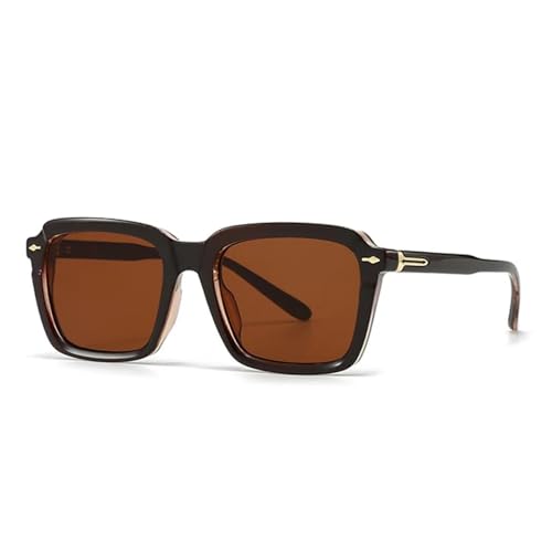 Lunettes de soleil UV400 vintage à gradient avec rivets pour femmes et hommes