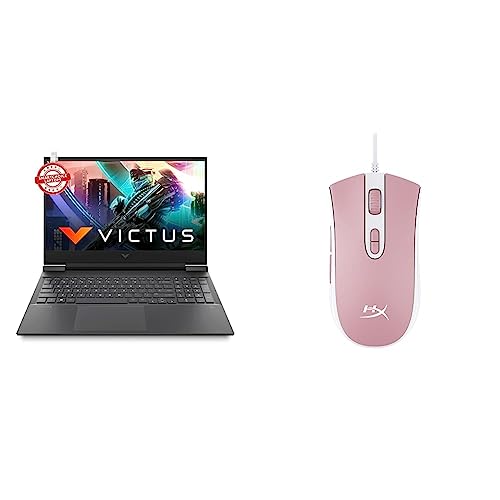 Image of HP Victus Gaming AMD Ryzen 7-5800H 16.1 inch(40.9 cm) FHD Gaming Laptop & Hyperx Pulsefire Core Pink