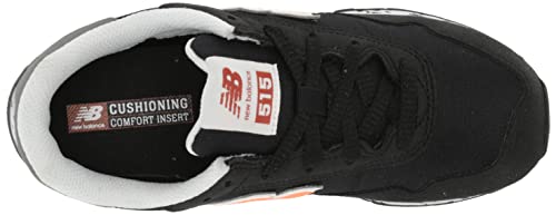 New Balance Kid's 515 V1 Lace-Up Sneaker, Black/Vibrant Orange, 6 Big Kid #TOP4