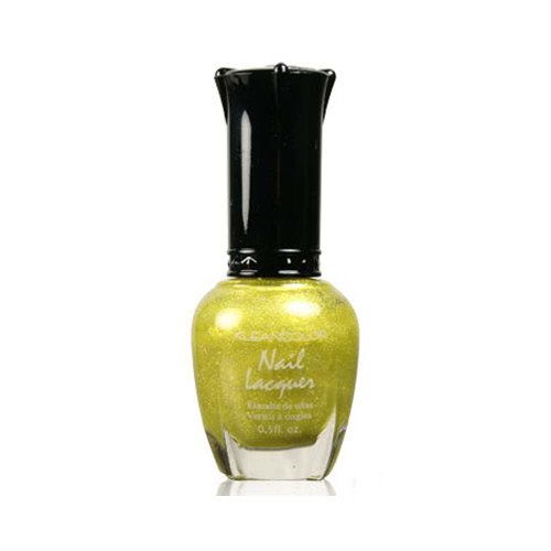 1 Kleancolor Nail Polish Lacquer #137 Holo Yellow Manicure + Free Earring Gift