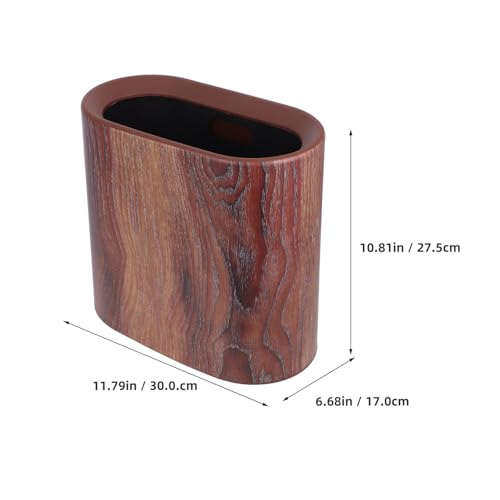 Caneca estrecha de basura con diseño mármol para baño miniatura 2