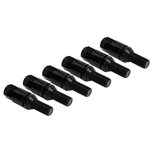 Pernos de rueda M14x1.5: juego de 20 tuercas de asiento cónico negras para coche universal 6