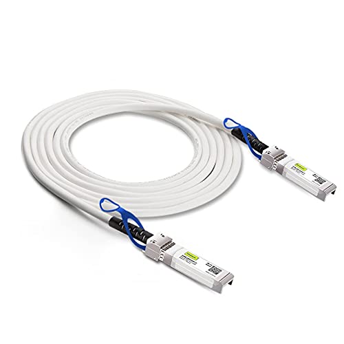 10Gtek [White] Colored 25G SFP+ DAC Cable - Twinax SFP Cable for Cisco Devices, 1-Meter(3.3ft)