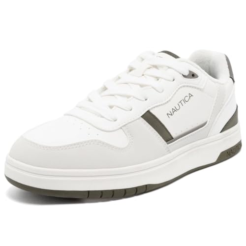 Image of Nautica Men's Casual Lace-Up Sneakers - Classic Low-Top Tennis Fashion Sneakers