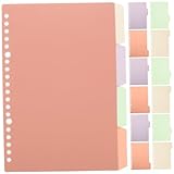 AUTSUPPL 12 set Divisori per Raccoglitori Ad Anelli in Plastica PP Colorati con Colori Organizer Estraibili per Quaderni Mobili Separatori Estesi per Appunti e Documenti