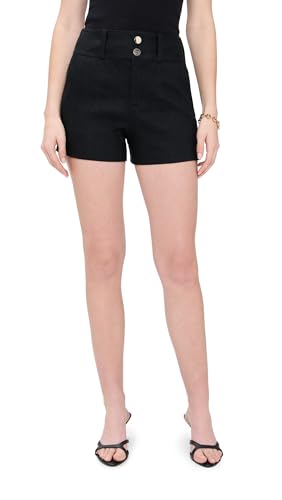 alice + olivia Women's Mame High Rise Shorts, Black, 0 alice + olivia Women's Mame High Rise Shorts, Black, 0