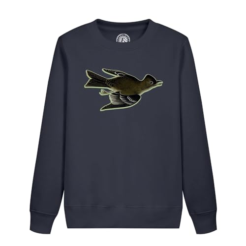 Sweatshirt oiseau Sayornis de qualité supérieure avec illustration botanique
