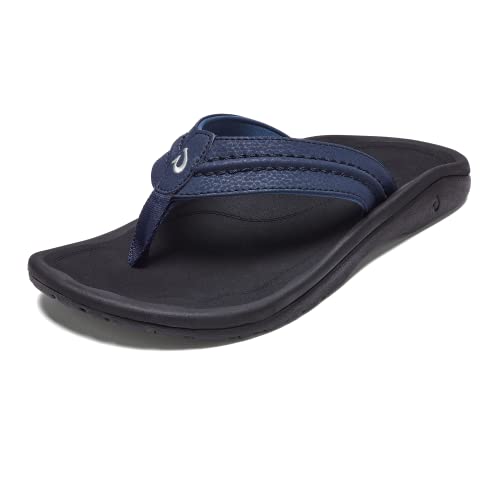 OluKai Hokua Men's Beach Sandals, Quick-Dry Flip-Flop Slides, Water Resistant & Wet Grip Rubber Soles, Compression Molded Footbed & Soft Comfort Fit