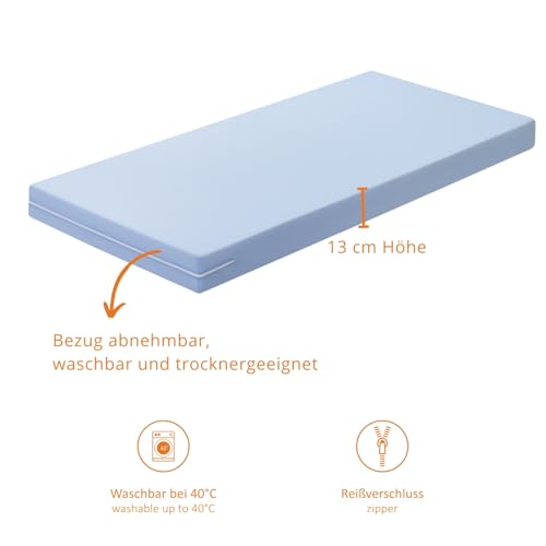 sleepling Matratze 90x200 Basic 20, Komfortschaummatratze, Rollmatratze mit Härtegrad 2, Made in...