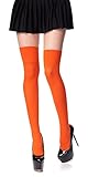 POSE Overknee Dicke Strümpfe für Damen 70 DEN aus Mikrofaser | Mikrofaser-Strümpfe Sexy & Verführerisch | Elastische Damenstrümpfe Einfarbig | Warme Überkniestrümpfe Blickdicht, orange